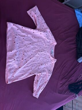 LOFT Light Pink Eyelet Long Sleeve Kids Top